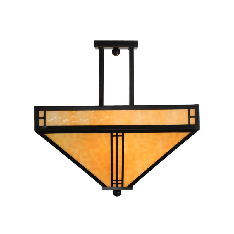 Glass Semi Flush Mount