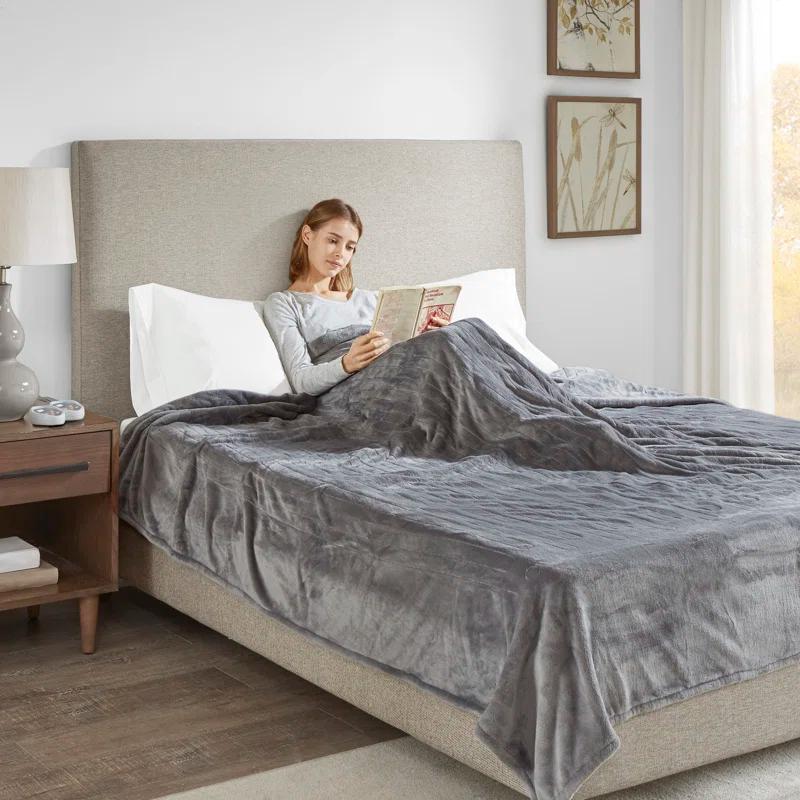 Beautyrest Heated Plush Blanket & Reviews | Wayfair
