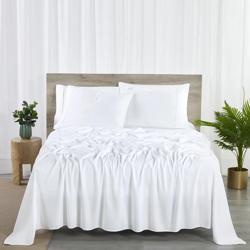 Bed Bath Fashions Bibb Home 2000 Count 6-Piece Rayon From Bamboo Sheet Set with Snug Grip