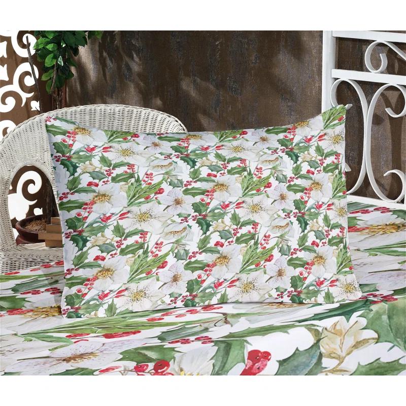 Ambesonne Nordic Fitted Sheet & Pillow Sham , Black White | Wayfair