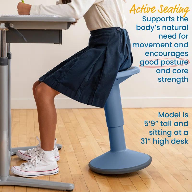 ECR4Kids ECR4Kids SitWell Wobble Stool, Adjustable Height, Active Seating