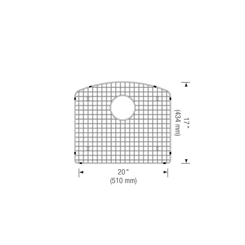 Blanco 221000 Diamond 20" L x 17" W Stainless Steel Sink Grid