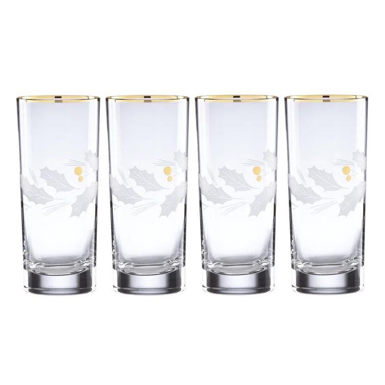 Lenox Holiday Gold 4-Piece Glassware Set