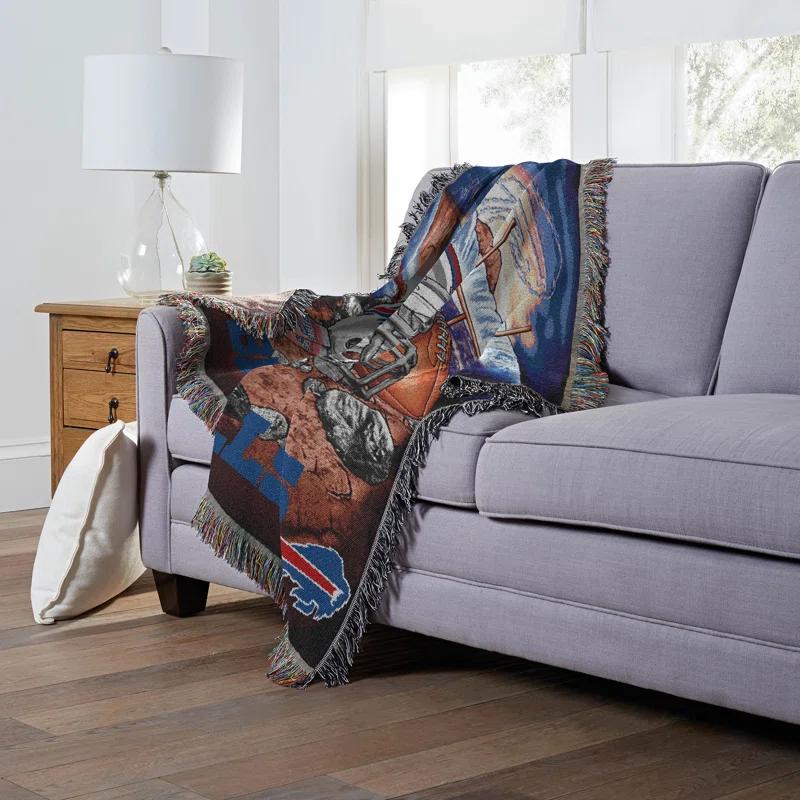 Northwest NFL Buffalo Bills Throw Blanket, Vintage Football Fan Decor, 48x60 Inches