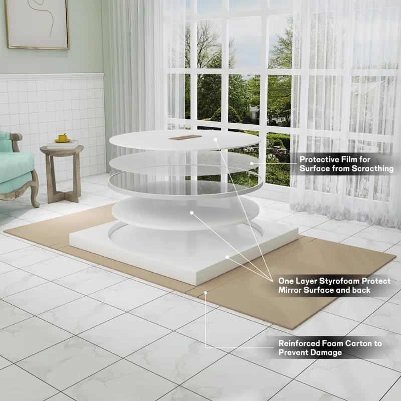 Amara Round High Quality Aluminum Alloy Framed French Cleat Mounted Wall Decor Bathroom Vanity Mirror with 5-Year Warranty