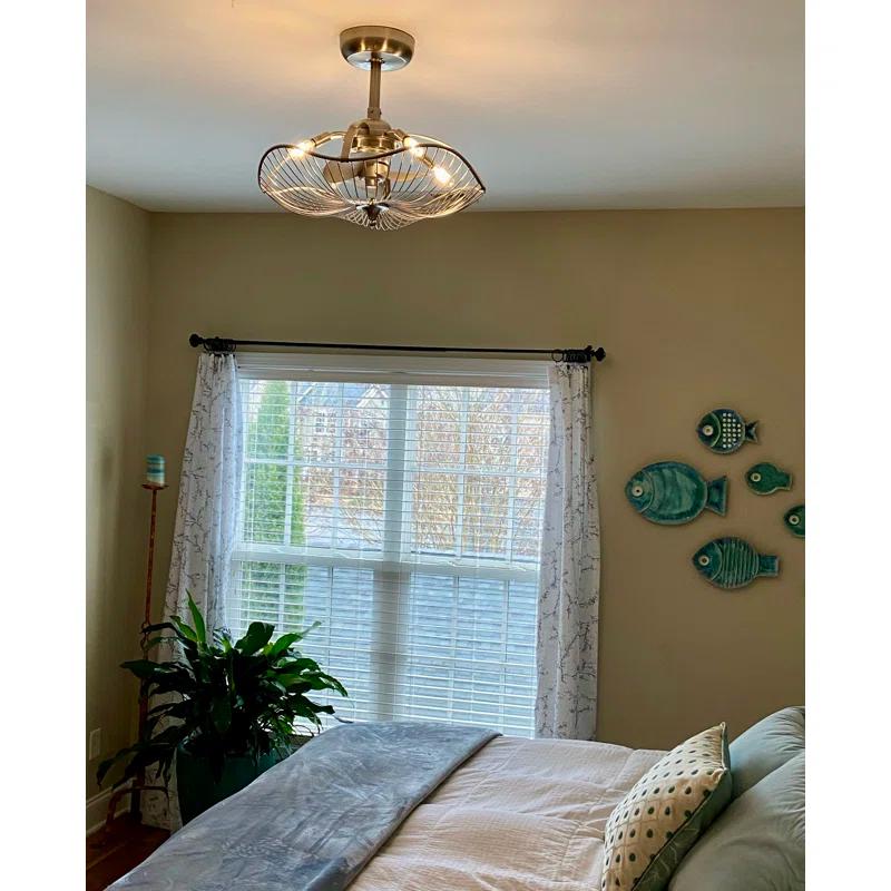 House of Hampton® 22" Akoni 3 - Blade Ceiling Fan with Light Kit Included