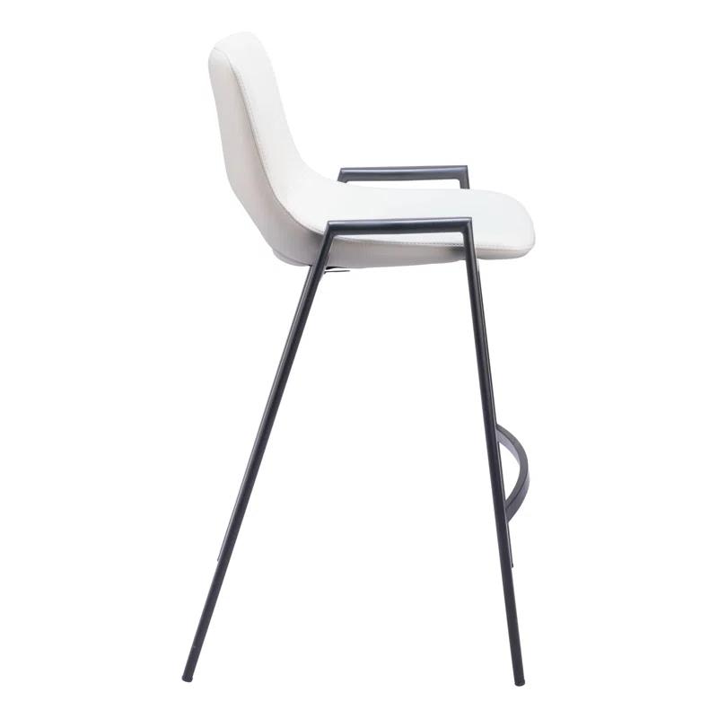 Desi Black Upholstered Counter Stool (Set of 2)