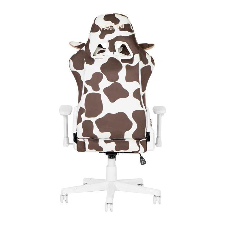 Inbox Zero Inbox Zero TS85 Brown COW Series Gaming Chair
