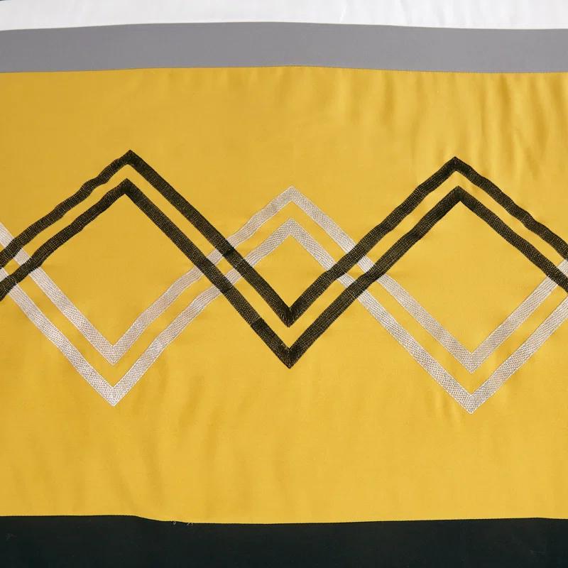 Chezmoi Collection Microfiber Modern & Contemporary 7 Piece Comforter Set