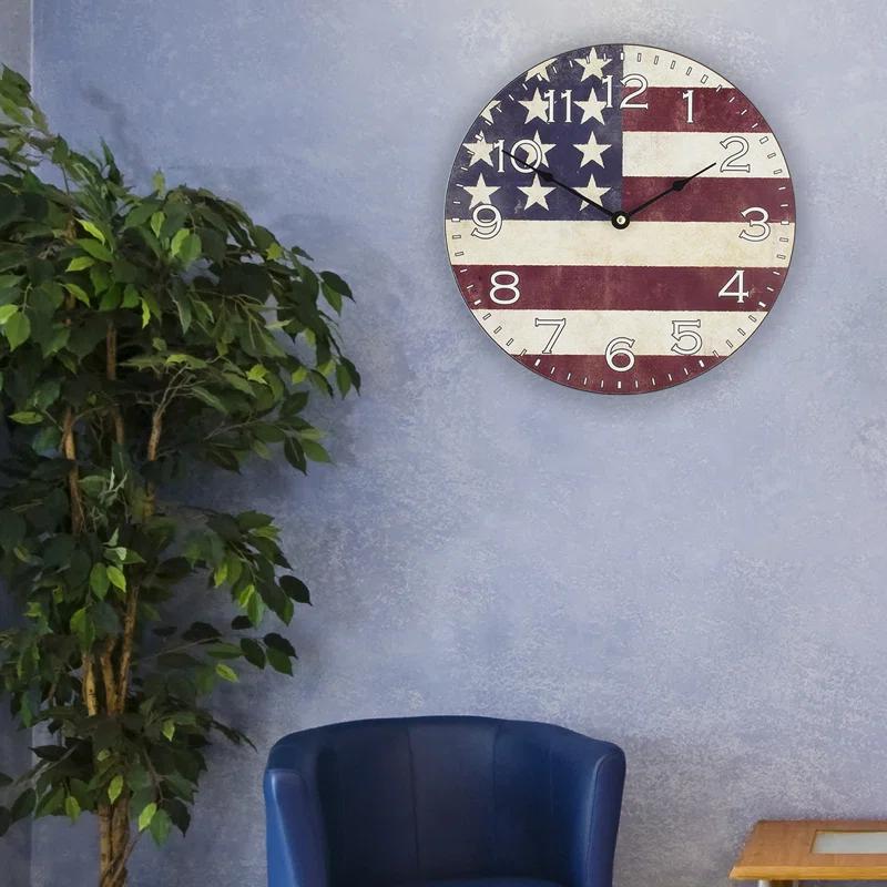 La Crosse Technology Americana Quartz Wood Wall Clock