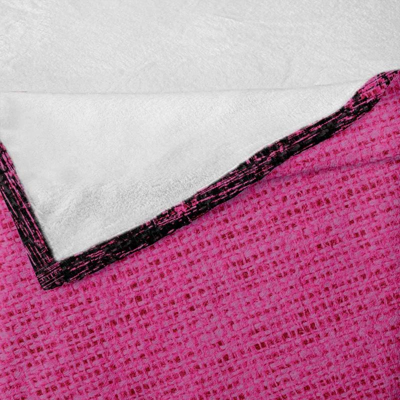 Ambesonne Ambesonne Magenta Fleece Throw Blanket Futuristic Grungy Murky Fuchsia Pink