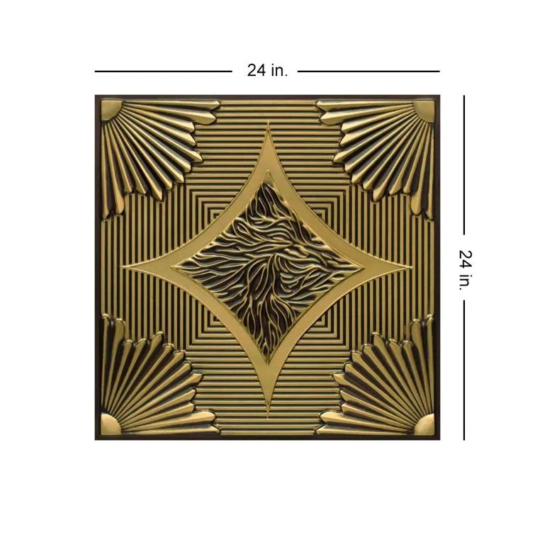 FromPlainToBeautifulInHours Sunset Boulevard 2 ft. x 2 ft. PVC Lay-in or Glue-up Ceiling Tile (Set of 50)