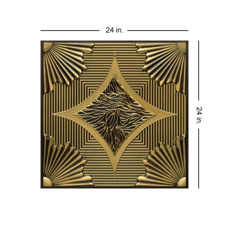 FromPlainToBeautifulInHours Sunset Boulevard 2 ft. x 2 ft. PVC Lay-in or Glue-up Ceiling Tile (Set of 50)