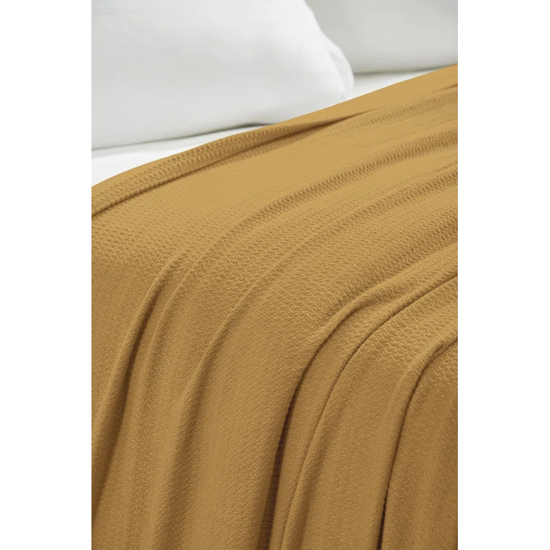 Superior Waffle Weave Honeycomb Knit Soft Textured All-Season Cotton Blanket