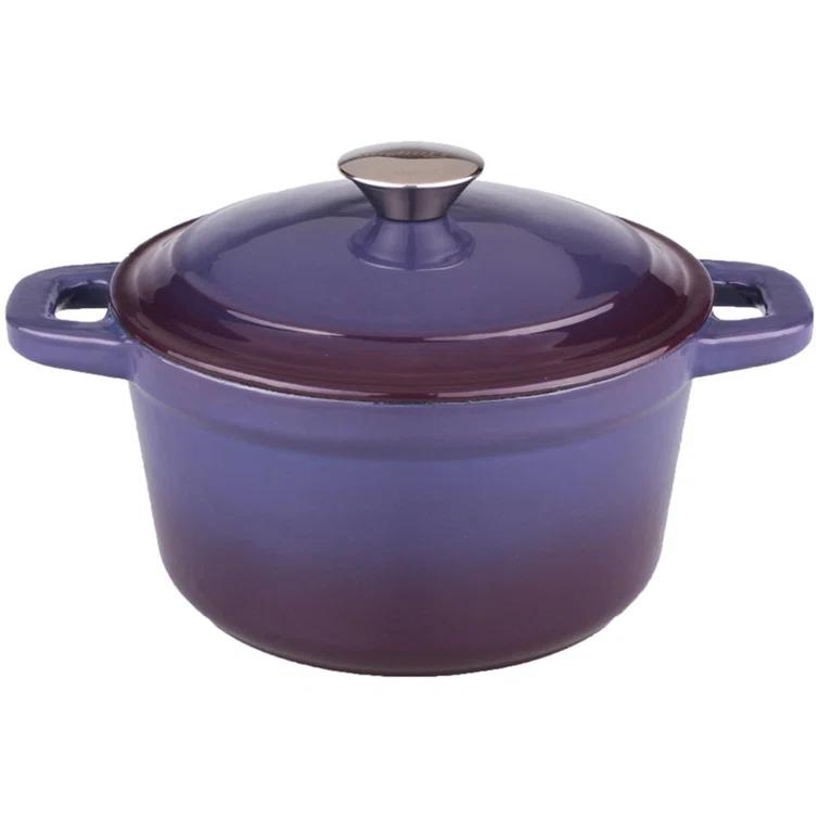 Prep & Savour Neo Cast Iron 3qt. Round Dutch Oven with Lid