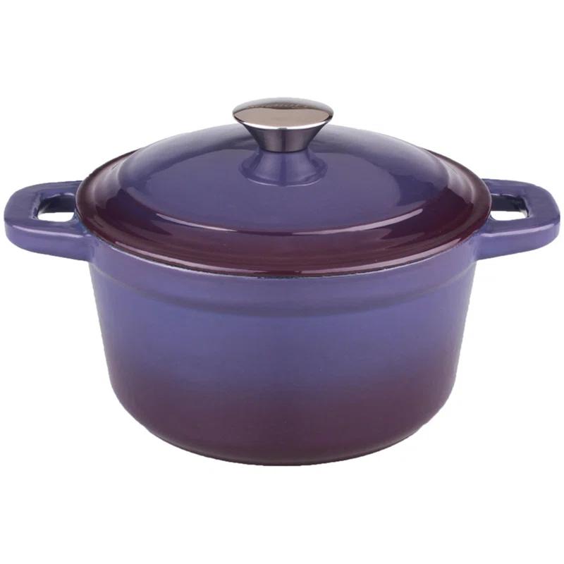Prep & Savour Neo Cast Iron 3qt. Round Dutch Oven with Lid