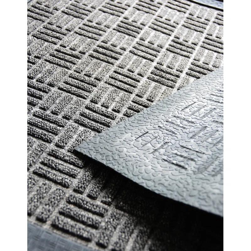 Ottomanson Carpeted Rubber Outdoor Non-Slip Outdoor Door Mat