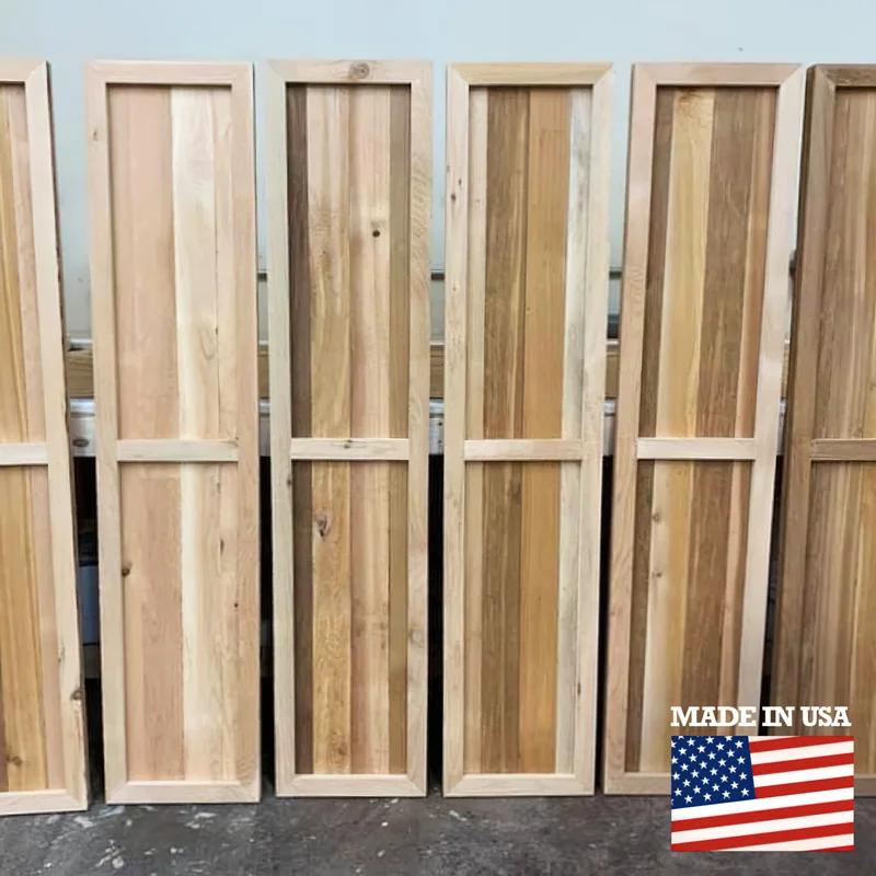 Ekena Millwork TimberCraft 5 3/8" Boards Joined Board-n-Batten Shutters w/Z-Bar, Western Red Cedar (Per Pair) (Set of 2)
