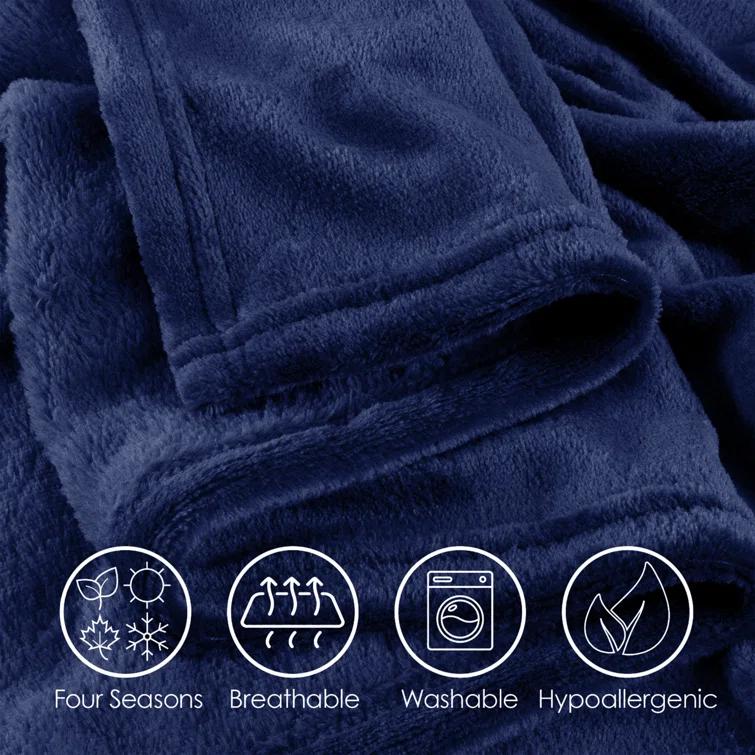 IMPERIAL HOMEWARE LONDON LIMITED Reversible Mink Faux Plush Fur Fleece Blanket