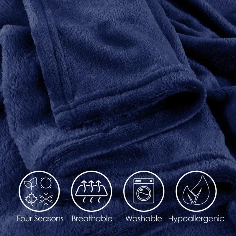 IMPERIAL HOMEWARE LONDON LIMITED Reversible Mink Faux Plush Fur Fleece Blanket