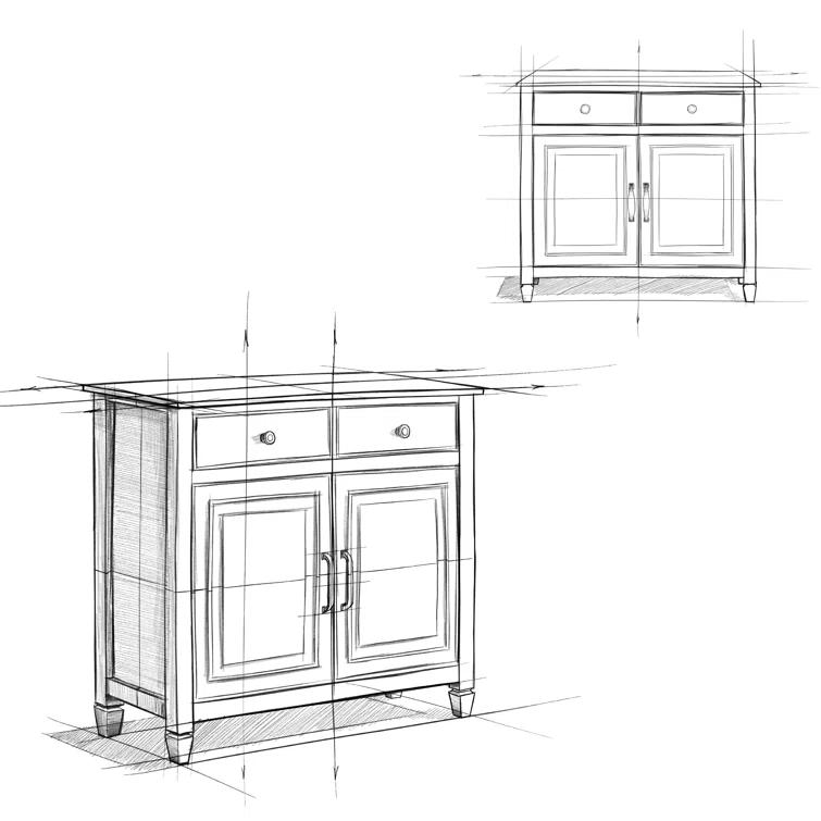 Simpli Home Connaught 40"W Solid Wood 2-Shelf Entryway Storage Cabinet with 2 Storage Drawers