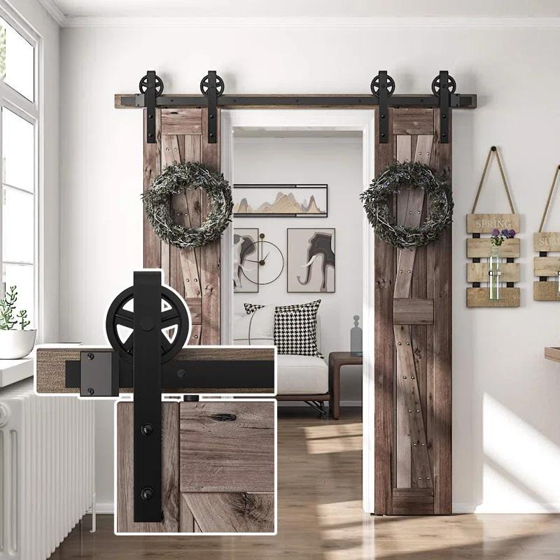 Sliding Standard Double Barn Door Hardware Kit