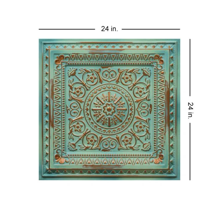 FromPlainToBeautifulInHours La Scala Drop-in or Glue-up PVC Ceiling Tile (Set of 50)