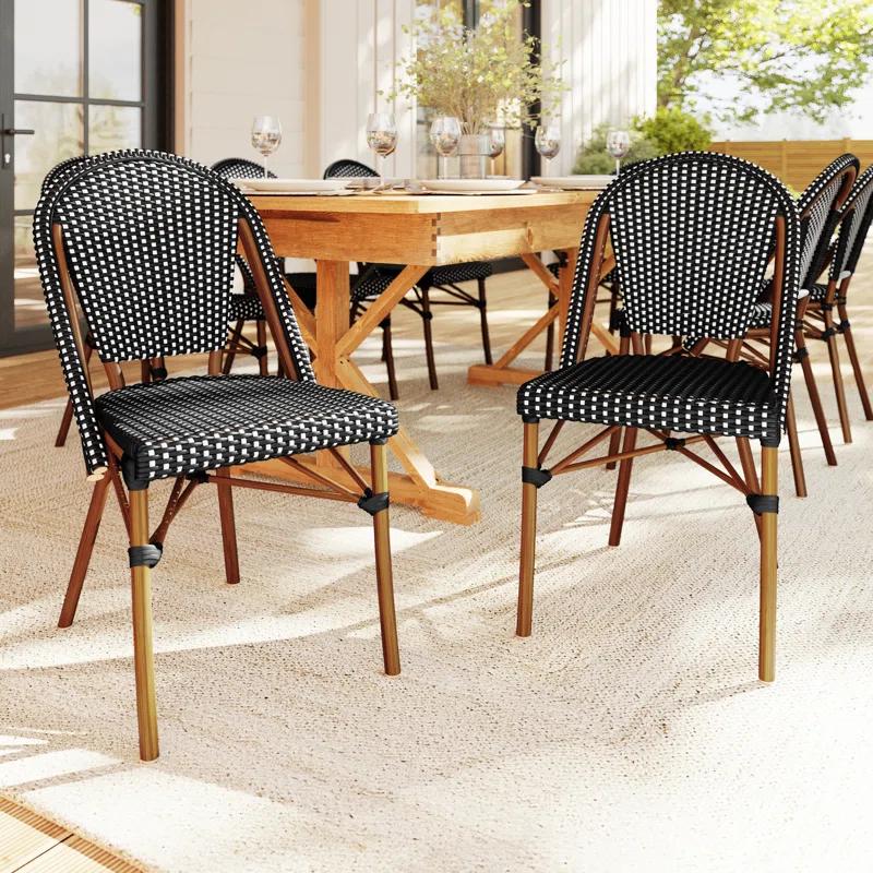 Martha Stewart Martha Stewart Lily Pond All-Weather Stackable Patio Bistro Dining Chair