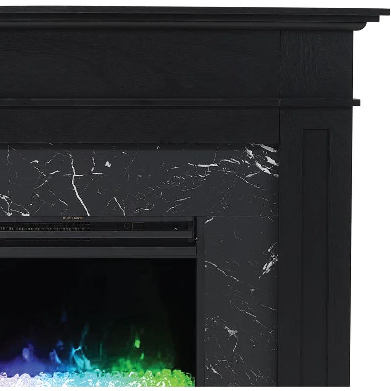 Cambridge Cambridge Sofia 53-in. Electric Fireplace Mantel in with Black Marble Inlay and Crystal Rocks