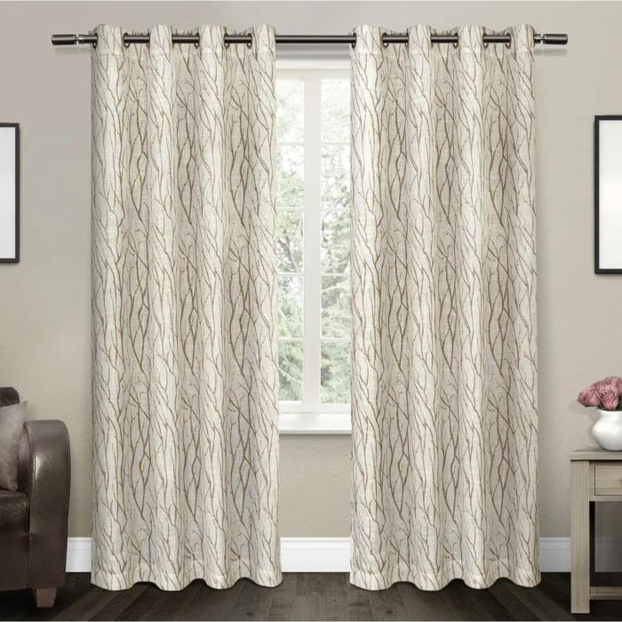 Winston Porter Leija Floral Sheer Grommet Curtain Panels & Reviews | Wayfair