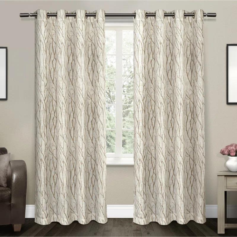 Winston Porter Leija Floral Sheer Grommet Curtain Panels & Reviews | Wayfair