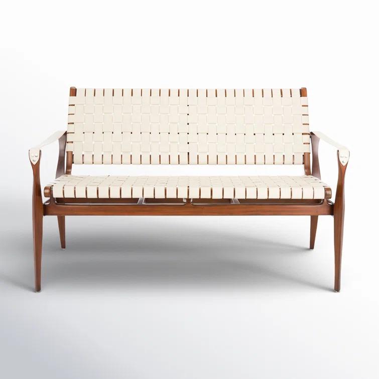 Safavieh Couture Dilan Leather Loveseat & Reviews | Perigold