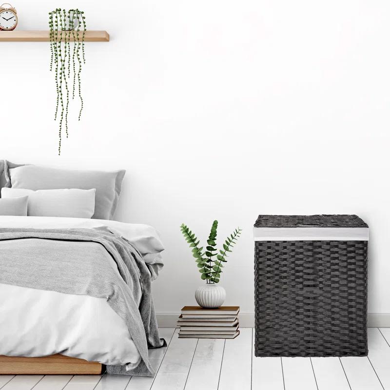 Handwoven Rectangle Laundry Hamper