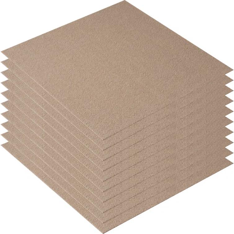 VEVOR 18'' W x 18'' L Level Cut And Loop Polyester Carpet Tile (Set of 10)