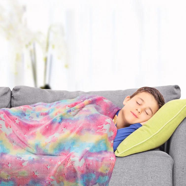 Catalonia Catalonia Glow in The Dark Throw Blanket for Kids