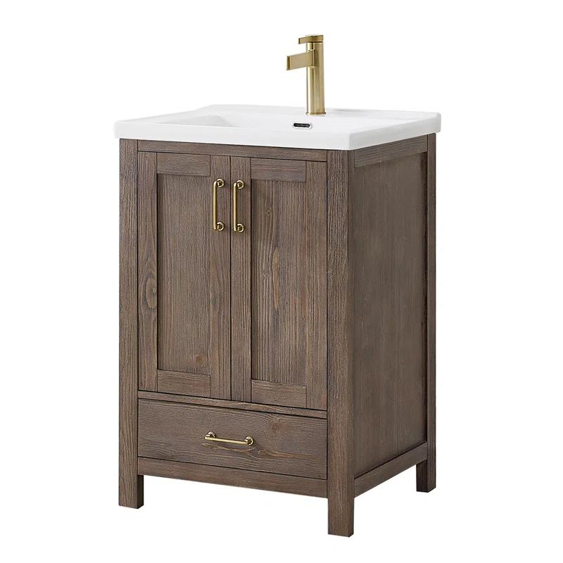 Vinnova 23.6'' Single Bathroom Vanity with Ceramic Top