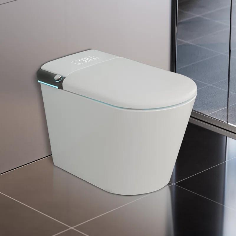 CASAINC CA-MT018U1 Smart Tankless Bidet Toilet,Elongated Heated Seat,Auto Open/Close,Warm Wash/Dryer,Foot Sensor Flush
