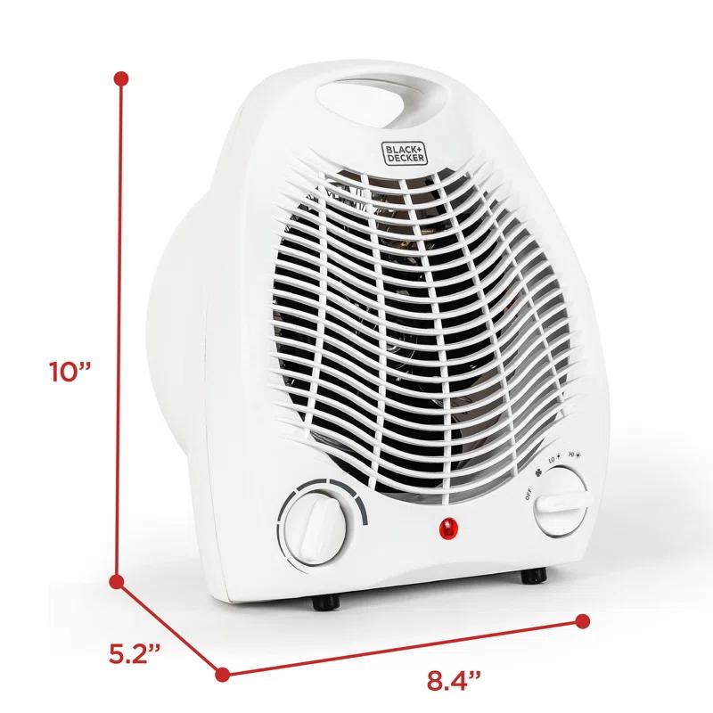 BLACK+DECKER Personal Desktop 1,500 Watt Electric Fan Compact Heater
