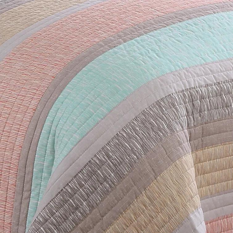 American Home Fashion Phillips Modern & Contemporary Striped Quilt Set