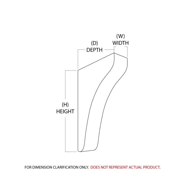 Architectural Products by Outwater L.L.C. 10 in x 2-1/8 in x 7 in Unfinished Small Solid Traditional Plain Wood Backet Corbel