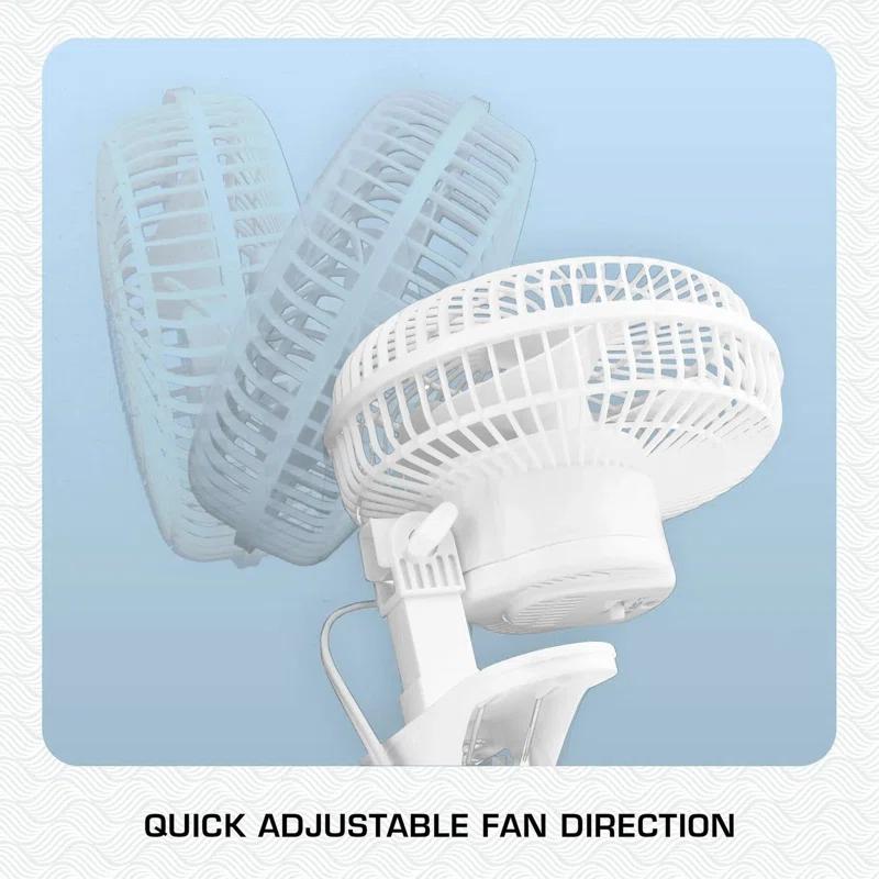 Hurricane Hurricane 10'' Oscillating Retro Clip Fan Fan
