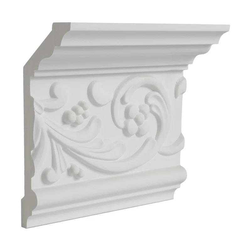 Architectural Products by Outwater L.L.C. 2-1/2 in x 5-7/8 in x 6 in Long Polyurethane Floral Crown Moulding Sample