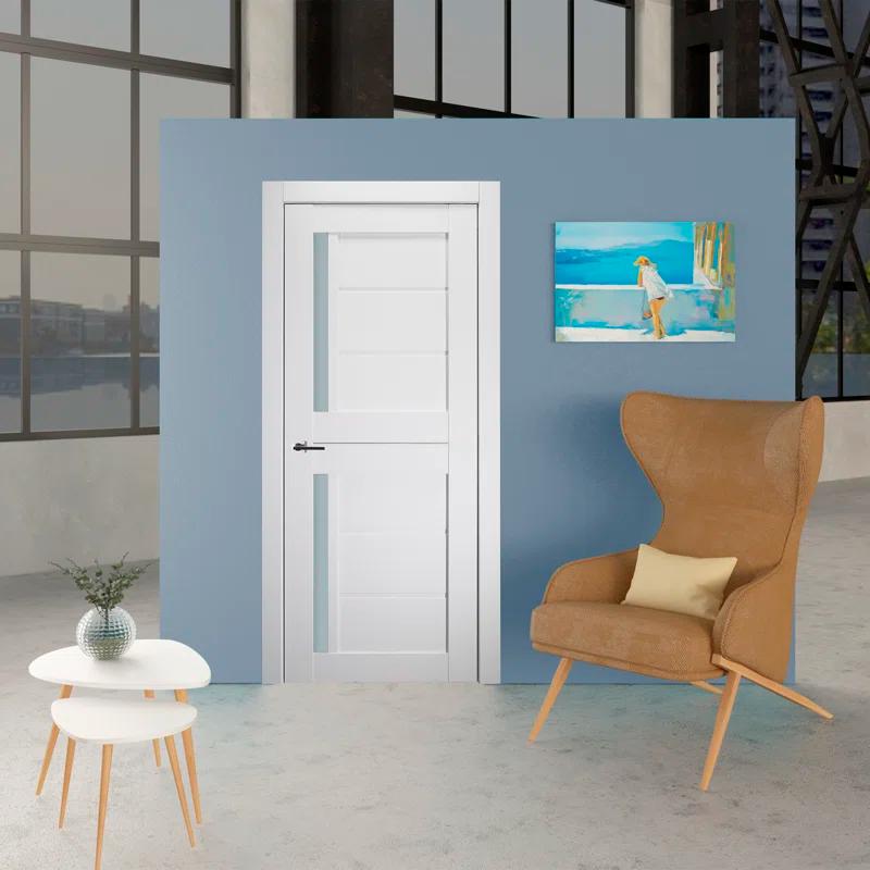 Belldinni Esta 80'' Solid + Manufactured Wood Paneled Slab Door