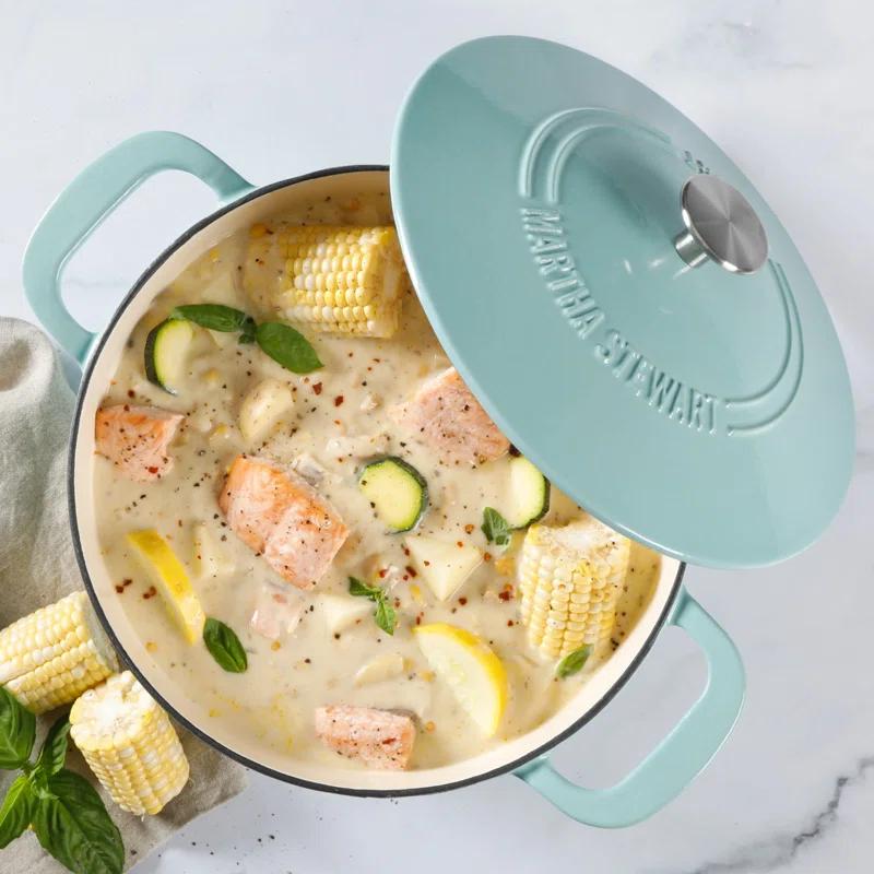 Martha Stewart Martha Stewart Gatwick 7 qt. Cast Iron Round Dutch Oven with Lid