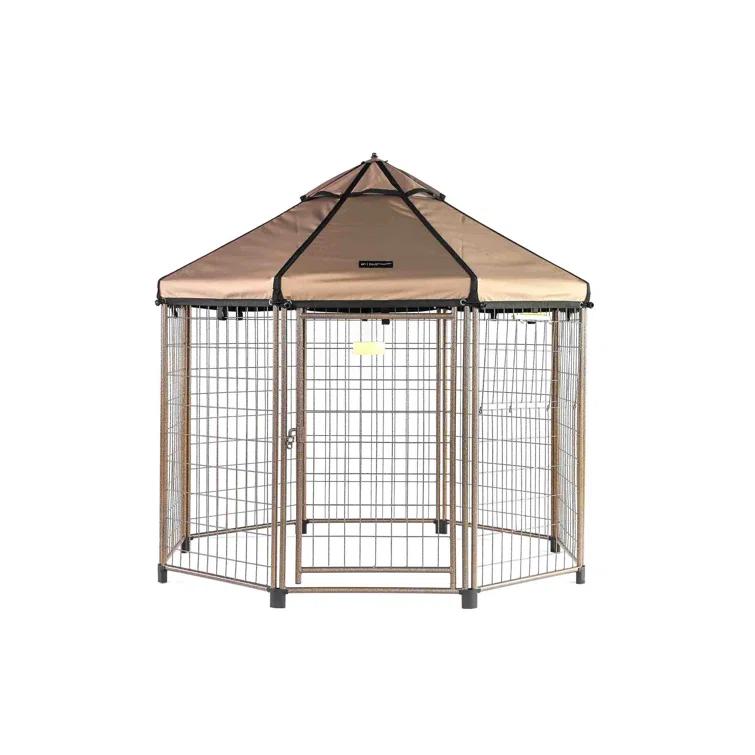 PET GAZEBO Pet Gazebo Dog Kennel Play Pen with Market Top Canopy