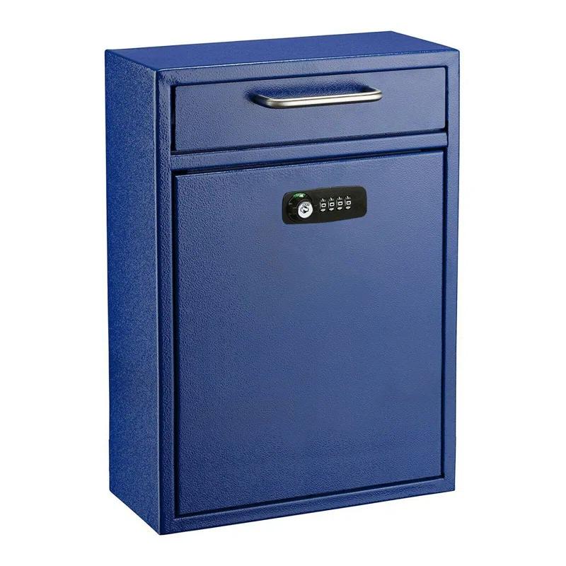 AdirOffice Wall-Mount Secure Drop Box Mailbox with Key and Combination Locking System