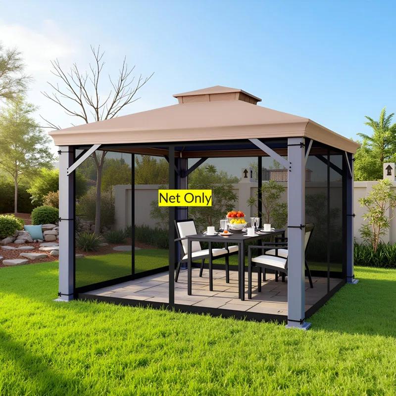 APEX GARDEN Universal 10 ft. x 10 ft. Gazebo Replacement Mosquito Netting