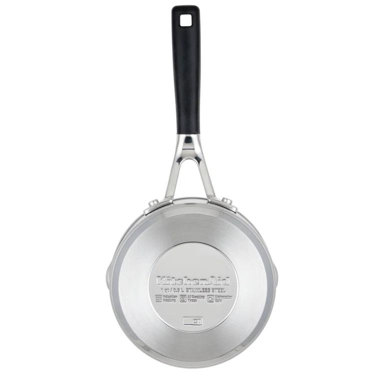 KitchenAid® KitchenAid Stainless Steel Induction Sauce Pan with Pour Spouts, 1 Quart
