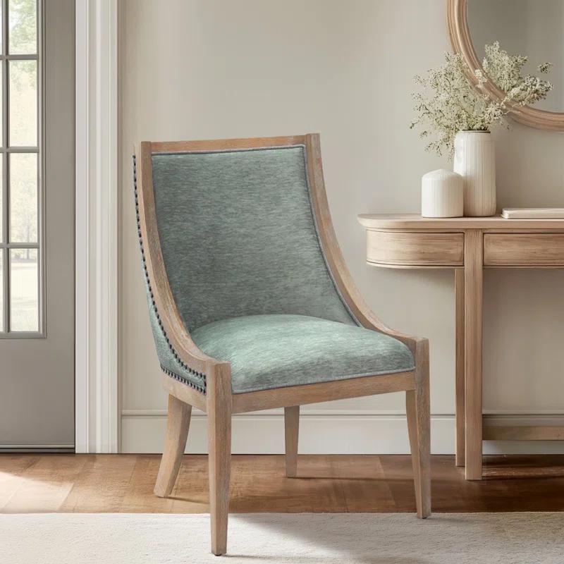 Martha Stewart Martha Stewart Elmcrest Farmhouse Dining Chair With Nailhead Trim & Sinuous Spring Support, Fully Assembled