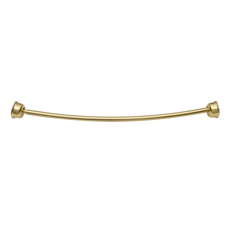 Utopia Alley Utopia Alley Rustproof Fixed Mount Single Curved Shower Rod, Aluminum, adjustable from 45" to 72" Wide